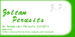 zoltan perusits business card